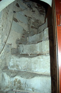 Stairs up to the room above the porch February 2010
